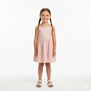 Art Class Pink Eyelet Dress  SIZE M(8)‎